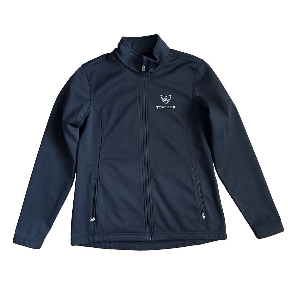 Top Golf Women’s Soft Shell Mock Neck Jacket Black Size Medium